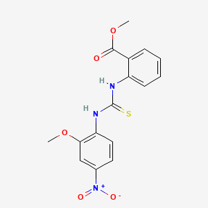 methyl 2-({[(2-methoxy-4-nitrophenyl)amino]carbonothioyl}amino)benzoate