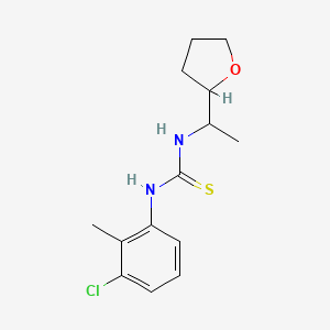 molecular formula C14H19ClN2OS B4125669 1-(3-Chloro-2-methylphenyl)-3-[1-(tetrahydrofuran-2-yl)ethyl]thiourea 