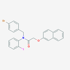 molecular formula C25H19BrINO2 B412567 N-(4-bromobenzyl)-N-(2-iodophenyl)-2-(2-naphthyloxy)acetamide 