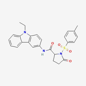 N-(9-ethyl-9H-carbazol-3-yl)-1-[(4-methylphenyl)sulfonyl]-5-oxoprolinamide