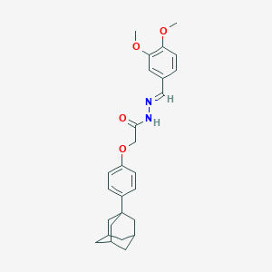 2-[4-(1-adamantyl)phenoxy]-N'-(3,4-dimethoxybenzylidene)acetohydrazide
