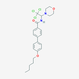 molecular formula C24H29Cl3N2O3 B412574 4'-(pentyloxy)-N-(2,2,2-trichloro-1-morpholin-4-ylethyl)-1,1'-biphenyl-4-carboxamide 