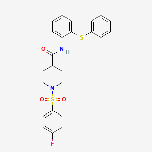 1-[(4-fluorophenyl)sulfonyl]-N-[2-(phenylthio)phenyl]-4-piperidinecarboxamide