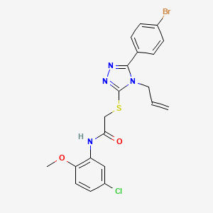 molecular formula C20H18BrClN4O2S B4125743 2-{[4-allyl-5-(4-bromophenyl)-4H-1,2,4-triazol-3-yl]thio}-N-(5-chloro-2-methoxyphenyl)acetamide 