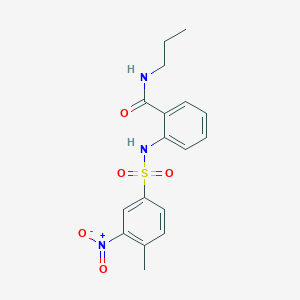 2-{[(4-methyl-3-nitrophenyl)sulfonyl]amino}-N-propylbenzamide