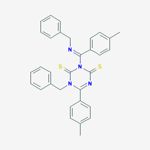1-benzyl-3-[N-benzyl-C-(4-methylphenyl)carbonimidoyl]-6-(4-methylphenyl)-1,3,5-triazine-2,4-dithione