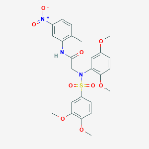 N~2~-(2,5-dimethoxyphenyl)-N~2~-[(3,4-dimethoxyphenyl)sulfonyl]-N~1~-(2-methyl-5-nitrophenyl)glycinamide