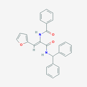 N-[(Z)-3-(benzhydrylamino)-1-(furan-2-yl)-3-oxoprop-1-en-2-yl]benzamide