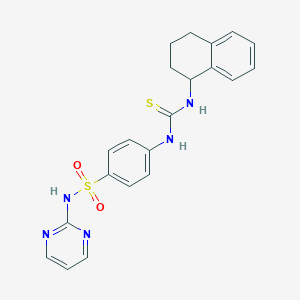 N-2-pyrimidinyl-4-{[(1,2,3,4-tetrahydro-1-naphthalenylamino)carbonothioyl]amino}benzenesulfonamide