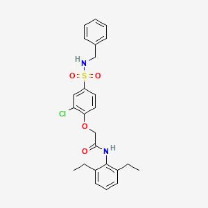 2-{4-[(benzylamino)sulfonyl]-2-chlorophenoxy}-N-(2,6-diethylphenyl)acetamide