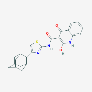 molecular formula C23H23N3O3S B412584 N-[4-(2-adamantyl)-1,3-thiazol-2-yl]-2-hydroxy-4-oxo-1H-quinoline-3-carboxamide 