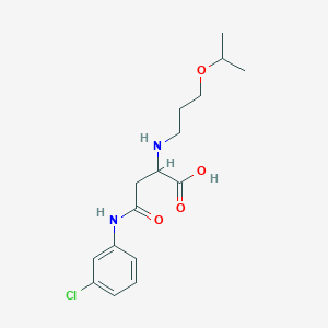 4-(3-Chloroanilino)-4-oxo-2-(3-propan-2-yloxypropylamino)butanoic acid