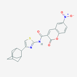 molecular formula C23H21N3O5S B412589 N-[4-(2-adamantyl)-1,3-thiazol-2-yl]-6-nitro-2-oxo-2H-chromene-3-carboxamide 