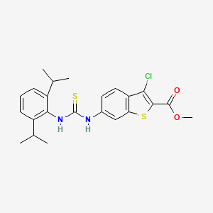 molecular formula C23H25ClN2O2S2 B4125892 methyl 3-chloro-6-({[(2,6-diisopropylphenyl)amino]carbonothioyl}amino)-1-benzothiophene-2-carboxylate 