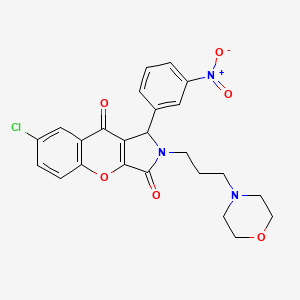 7-CHLORO-2-[3-(MORPHOLIN-4-YL)PROPYL]-1-(3-NITROPHENYL)-1H,2H,3H,9H-CHROMENO[2,3-C]PYRROLE-3,9-DIONE