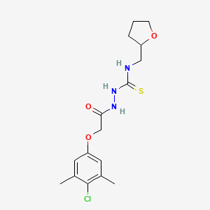 2-[(4-chloro-3,5-dimethylphenoxy)acetyl]-N-(tetrahydrofuran-2-ylmethyl)hydrazinecarbothioamide