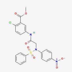 methyl 2-chloro-5-{[N-(4-nitrophenyl)-N-(phenylsulfonyl)glycyl]amino}benzoate