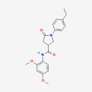 N-(2,4-dimethoxyphenyl)-1-(4-ethylphenyl)-5-oxo-3-pyrrolidinecarboxamide