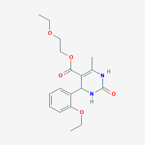 molecular formula C18H24N2O5 B412593 2-Ethoxyethyl 4-(2-ethoxyphenyl)-6-methyl-2-oxo-1,2,3,4-tetrahydropyrimidine-5-carboxylate 