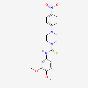 N-(3,4-dimethoxyphenyl)-4-(4-nitrophenyl)-1-piperazinecarbothioamide