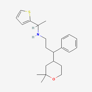 3-(2,2-dimethyltetrahydro-2H-pyran-4-yl)-3-phenyl-N-[1-(2-thienyl)ethyl]-1-propanamine