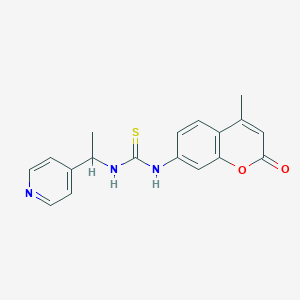 N-(4-methyl-2-oxo-2H-chromen-7-yl)-N'-[1-(4-pyridinyl)ethyl]thiourea