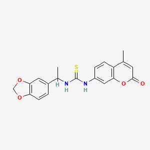 1-[1-(1,3-benzodioxol-5-yl)ethyl]-3-(4-methyl-2-oxo-2H-chromen-7-yl)thiourea