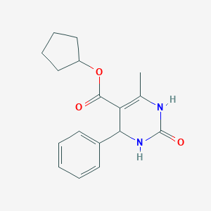 molecular formula C17H20N2O3 B412600 Cyclopentyl 6-methyl-2-oxo-4-phenyl-1,2,3,4-tetrahydro-5-pyrimidinecarboxylate 