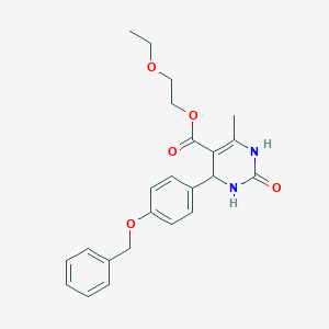 molecular formula C23H26N2O5 B412601 2-Ethoxyethyl 4-[4-(benzyloxy)phenyl]-6-methyl-2-oxo-1,2,3,4-tetrahydro-5-pyrimidinecarboxylate CAS No. 295344-01-3
