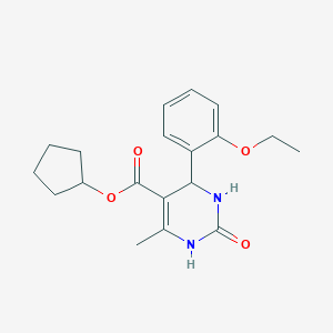 molecular formula C19H24N2O4 B412603 Cyclopentyl 4-(2-ethoxyphenyl)-6-methyl-2-oxo-1,2,3,4-tetrahydro-5-pyrimidinecarboxylate 