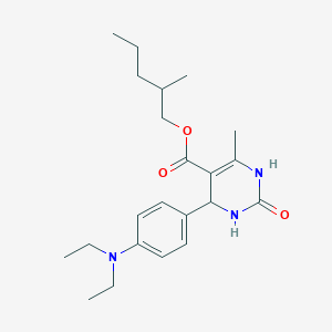 2-Methylpentyl 4-[4-(diethylamino)phenyl]-6-methyl-2-oxo-1,2,3,4-tetrahydro-5-pyrimidinecarboxylate