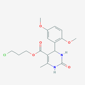3-Chloropropyl 4-(2,5-dimethoxyphenyl)-6-methyl-2-oxo-1,2,3,4-tetrahydro-5-pyrimidinecarboxylate
