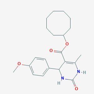 molecular formula C21H28N2O4 B412609 Cyclooctyl 4-(4-methoxyphenyl)-6-methyl-2-oxo-1,2,3,4-tetrahydro-5-pyrimidinecarboxylate CAS No. 295344-34-2
