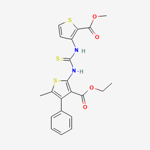 methyl 3-[({[3-(ethoxycarbonyl)-5-methyl-4-phenyl-2-thienyl]amino}carbonothioyl)amino]-2-thiophenecarboxylate