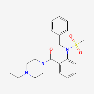 N-benzyl-N-{2-[(4-ethyl-1-piperazinyl)carbonyl]phenyl}methanesulfonamide