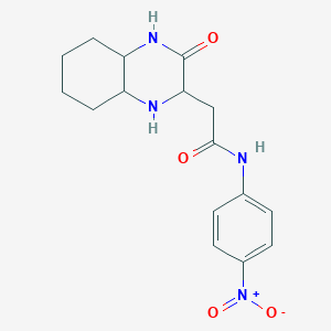 molecular formula C16H20N4O4 B4126129 N-(4-nitrophenyl)-2-(3-oxodecahydroquinoxalin-2-yl)acetamide 