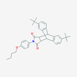 molecular formula C36H41NO3 B412614 17-(4-Butoxyphenyl)-4,11-ditert-butyl-17-azapentacyclo[6.6.5.0~2,7~.0~9,14~.0~15,19~]nonadeca-2,4,6,9,11,13-hexaene-16,18-dione 