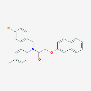 molecular formula C26H22BrNO2 B412615 N-(4-bromobenzyl)-N-(4-methylphenyl)-2-(2-naphthyloxy)acetamide 