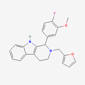 molecular formula C23H21FN2O2 B4126152 1-(4-fluoro-3-methoxyphenyl)-2-(2-furylmethyl)-2,3,4,9-tetrahydro-1H-beta-carboline 