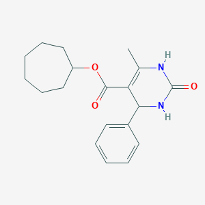 molecular formula C19H24N2O3 B412618 Cycloheptyl 6-methyl-2-oxo-4-phenyl-1,2,3,4-tetrahydro-5-pyrimidinecarboxylate 