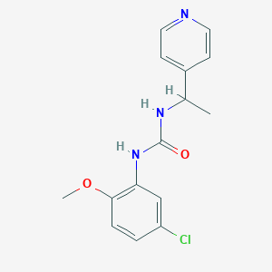 molecular formula C15H16ClN3O2 B4126205 1-(5-Chloro-2-methoxyphenyl)-3-[1-(pyridin-4-yl)ethyl]urea 