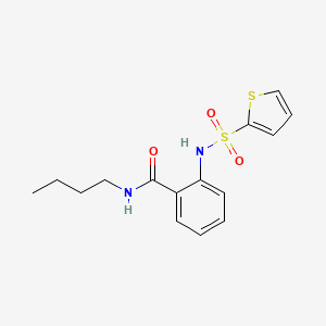 molecular formula C15H18N2O3S2 B4126213 N-butyl-2-[(2-thienylsulfonyl)amino]benzamide 