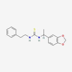 molecular formula C18H20N2O2S B4126217 N-[1-(1,3-BENZODIOXOL-5-YL)ETHYL]-N'-PHENETHYLTHIOUREA 