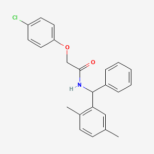 molecular formula C23H22ClNO2 B4126218 2-(4-chlorophenoxy)-N-[(2,5-dimethylphenyl)(phenyl)methyl]acetamide 