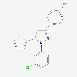 3-(4-bromophenyl)-1-(3-chlorophenyl)-5-(2-thienyl)-4,5-dihydro-1H-pyrazole
