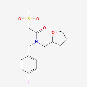 N-(4-fluorobenzyl)-2-(methylsulfonyl)-N-(tetrahydrofuran-2-ylmethyl)acetamide