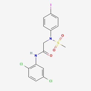 molecular formula C15H13Cl2IN2O3S B4126236 N~1~-(2,5-dichlorophenyl)-N~2~-(4-iodophenyl)-N~2~-(methylsulfonyl)glycinamide 