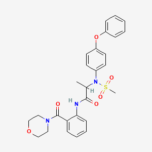 N~2~-(methylsulfonyl)-N~1~-[2-(4-morpholinylcarbonyl)phenyl]-N~2~-(4-phenoxyphenyl)alaninamide