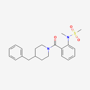 molecular formula C21H26N2O3S B4126259 N-{2-[(4-benzyl-1-piperidinyl)carbonyl]phenyl}-N-methylmethanesulfonamide 