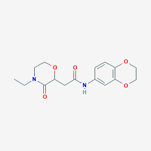 molecular formula C16H20N2O5 B4126264 N-(2,3-dihydro-1,4-benzodioxin-6-yl)-2-(4-ethyl-3-oxomorpholin-2-yl)acetamide CAS No. 669718-87-0